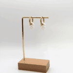 hello so boucle d oreille feuille blanche petite martele