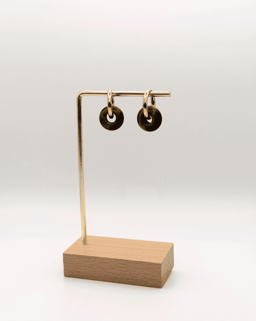 hello so boucle d oreille oeil du tigre donuts lisse