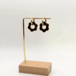 hello so boucle d oreille oeil du tigre fleur lisse