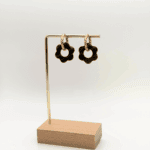 hello so boucle d oreille oeil du tigre fleur martele