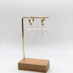 hello so boucle d oreille oiseau blanc lisse