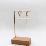 hello so boucle d oreille oiseau blanc martele