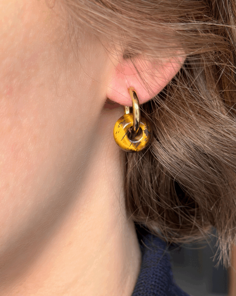 helloso porte pampille donuts oeil tigre lisse