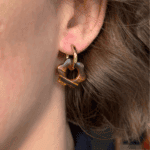 helloso porte pampille fleur oeil tigre lisse