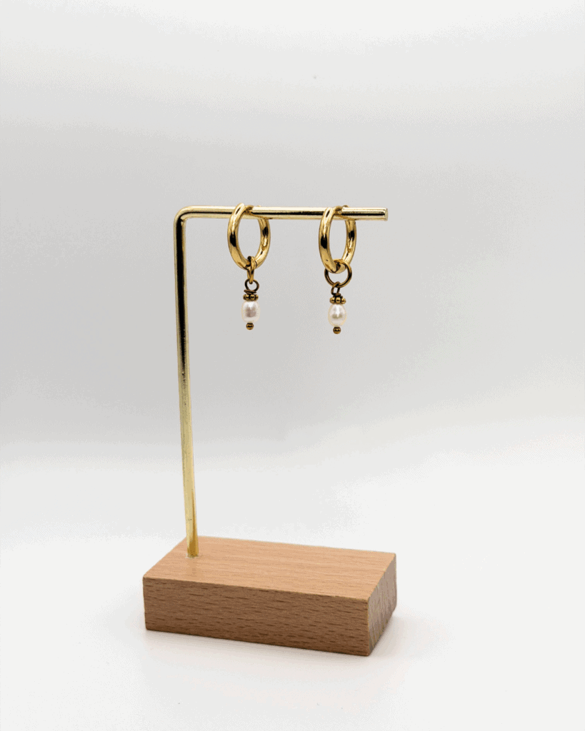 boucle oreilles perle de culture creole lisse