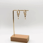 boucle oreilles perle de culture creole martelee