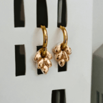 hello so petite pampille fleur blanche doree or