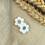 pampilles fleurs blanc or