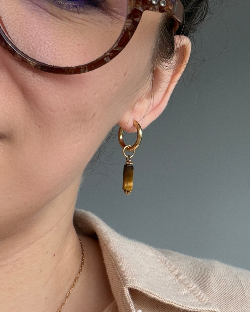 boucle d oreille oeil du tigre