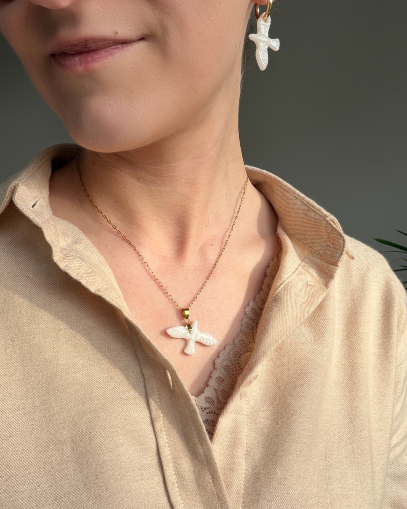 collier oiseau femme