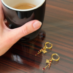 creoles abeilles grenat dore