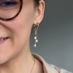 creoles pendantes perle d eau douce