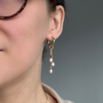 creoles pendantes perle de culture