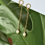 boucles d oreilles pendantes perle de culture