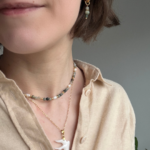 collier pendentif hirondelle blanc porcelaine