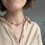 collier pierre aigue marine