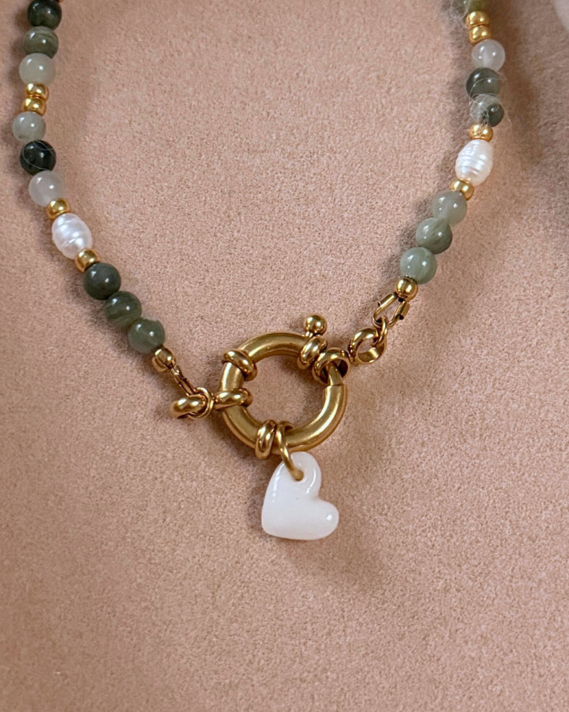 ras de cou pierre fine coeur