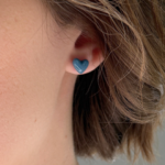 boucle d oreilles coeur de waide bleu