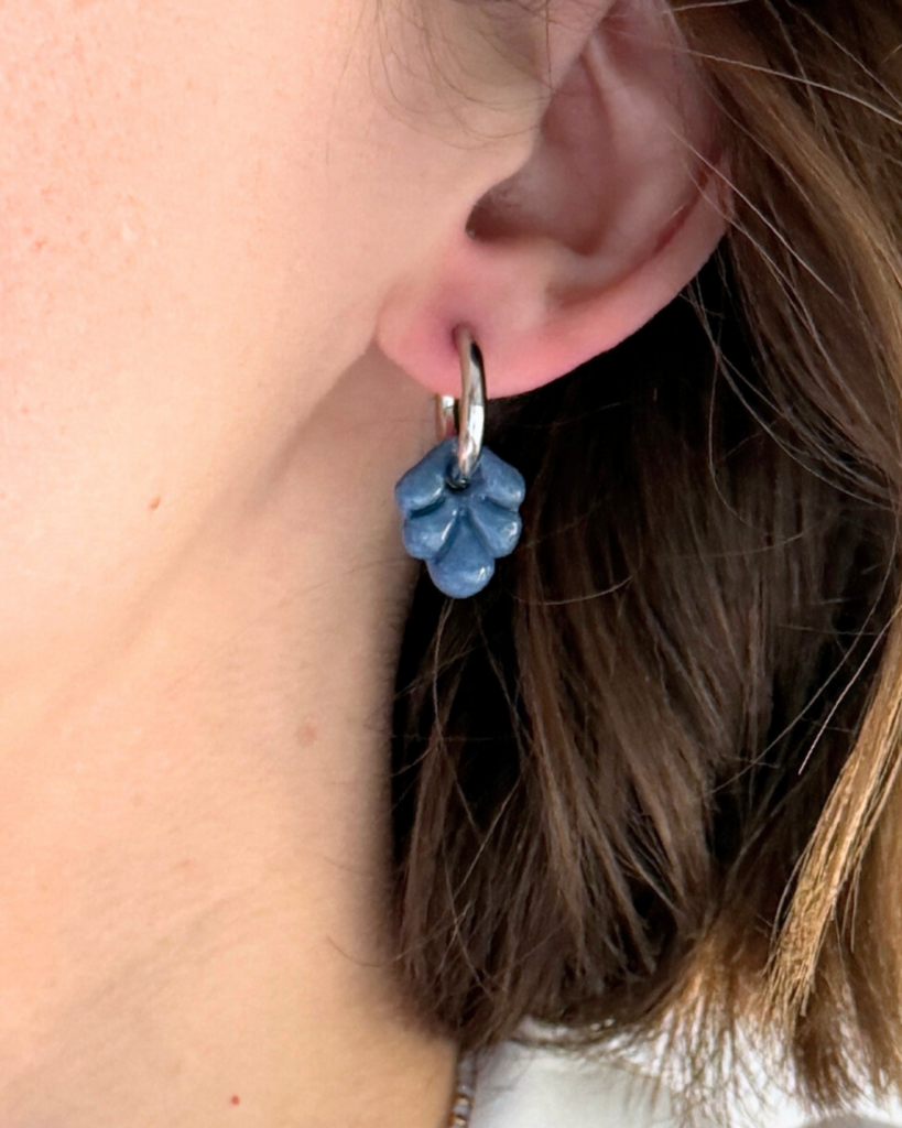 boucle d oreilles creoles bleu d amiens