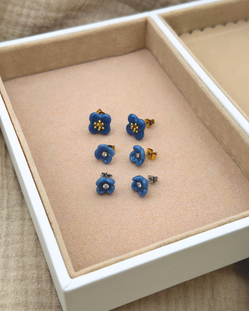 boucle d oreilles fleur de waide