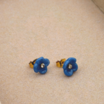 boucle d oreilles fleur de waide dore