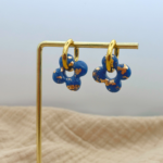 boucle d oreilles fleur de waide dore creoles lisses or