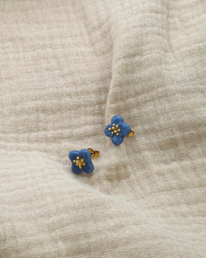 boucle d oreilles fleur de waide pistil