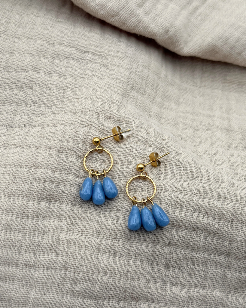 boucle d oreilles puce goutte waide