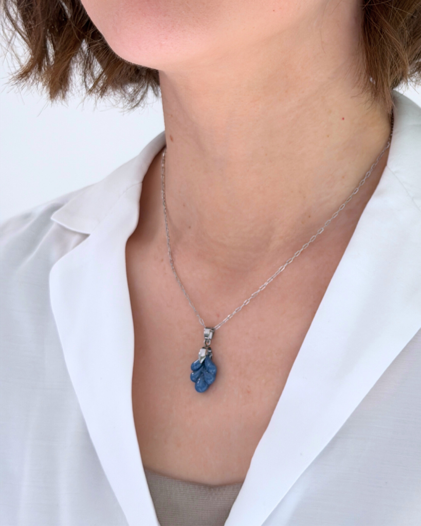 collier feuilles de waide argente