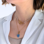 pendentif feuilles de waide dore