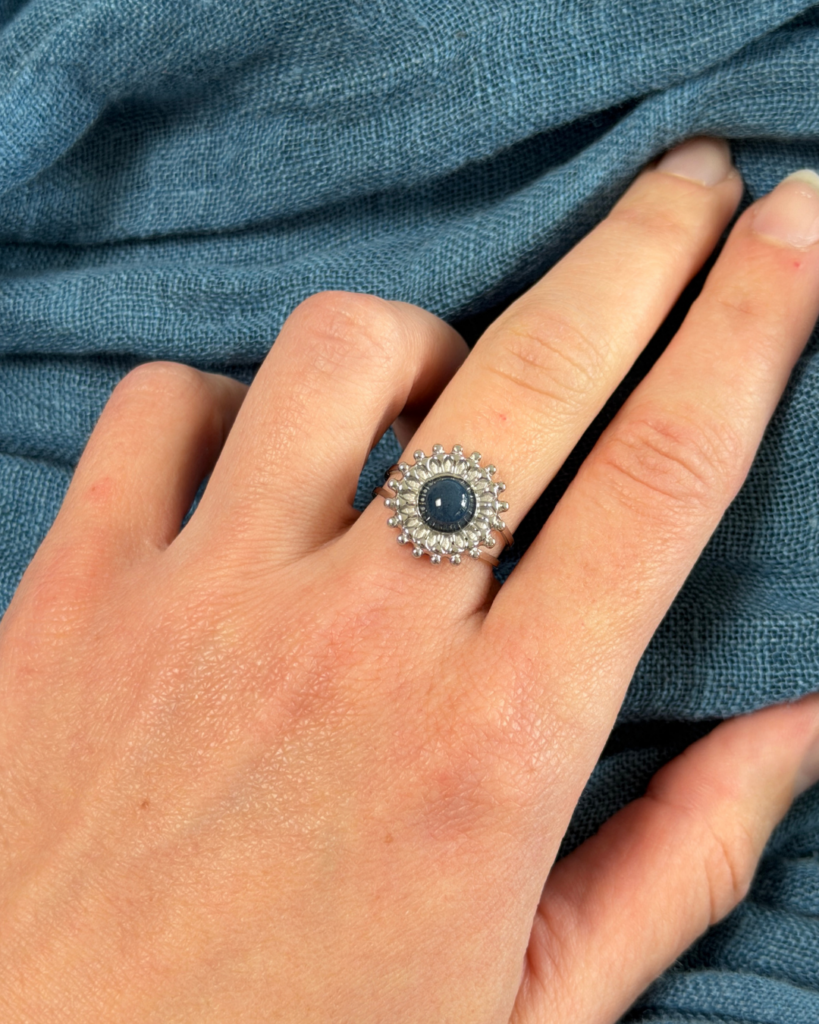 bague isatis tinctoria argente
