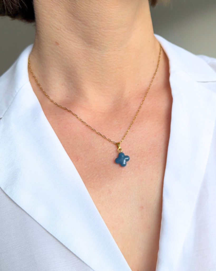 collier fleur de waide mini dore