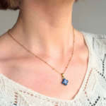 collier waide chaine perlee doree