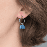 boucles d oreilles trio goutte de waide argente