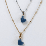 collier bleu d amiens coeur
