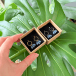 trio goute de waide sur plante verte