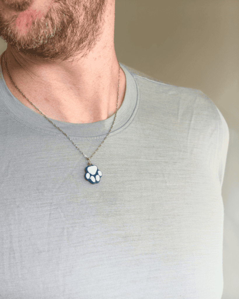 collier patte chien waide argente
