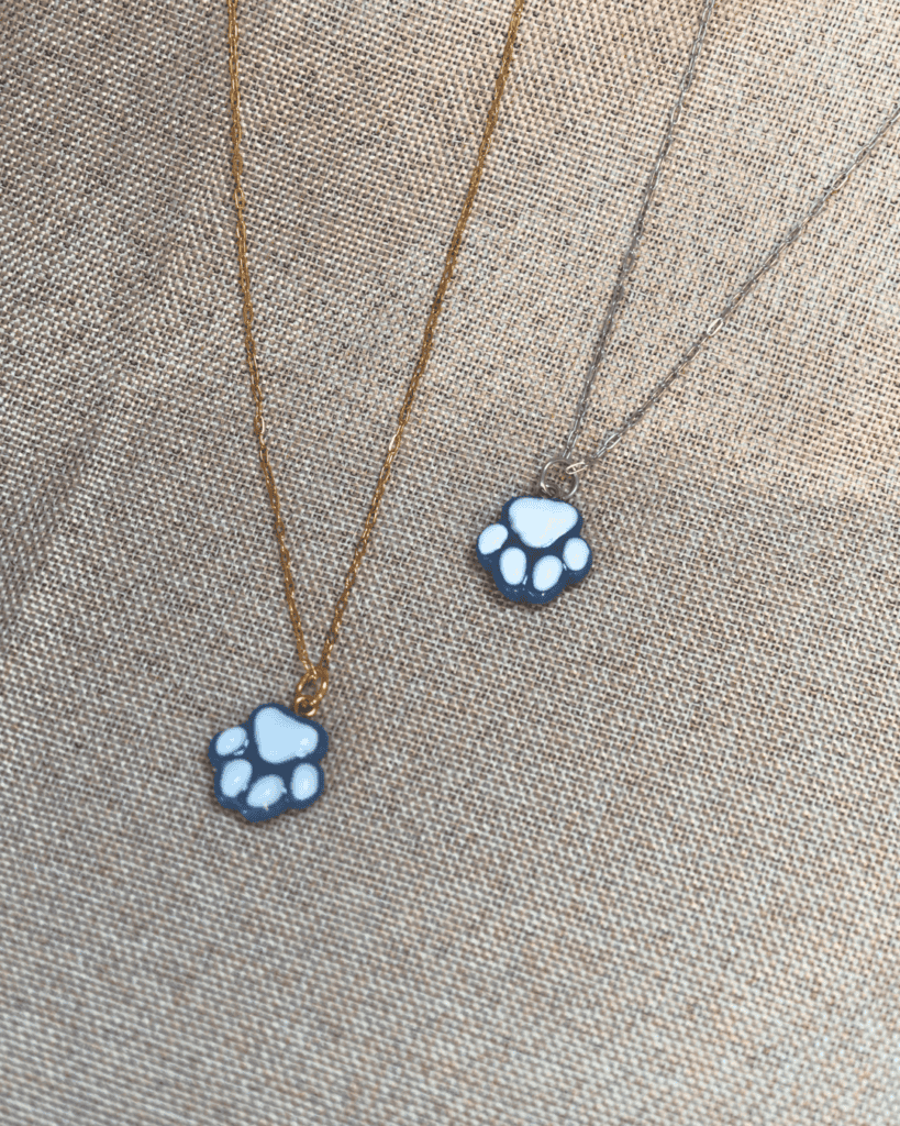 collier patte de chien waide argente dore