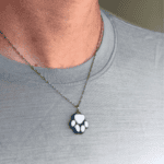 collier patte de chien waide argente homme