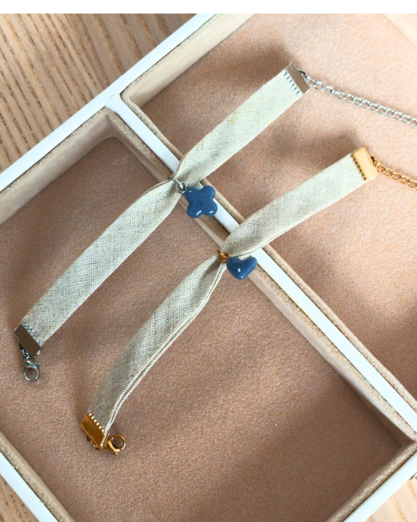 bracelet bleu d amiens dore argente