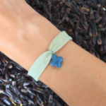 bracelet bleu d'amiens fleur de waide argente