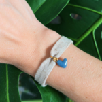 bracelet lin waide dore coeur