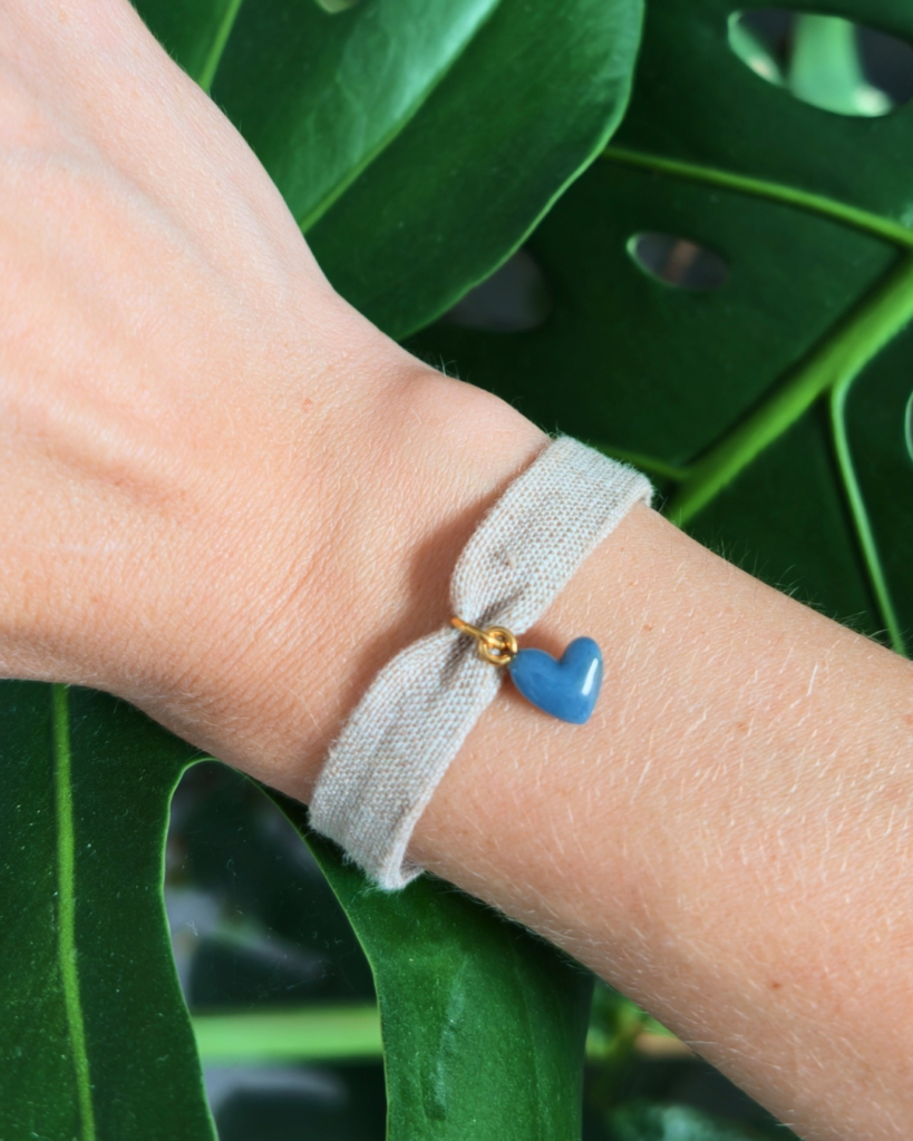 bracelet lin waide dore coeur