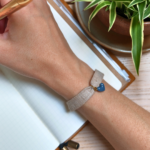 bracelet lin waide dore coeur ecriture carnet